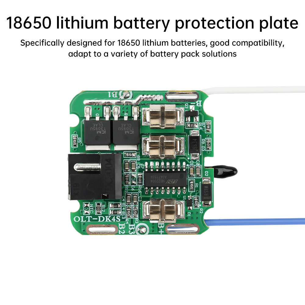 4S 16.8V 30A 18650 Li-ion Battery Protection Board BMS Dual MOS for Power Tools