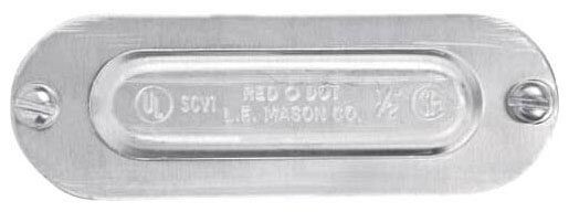 Red Dot SCV-2, 3/4″, Stamped Aluminum, Screw, Conduit Body Cover, 1 pc
