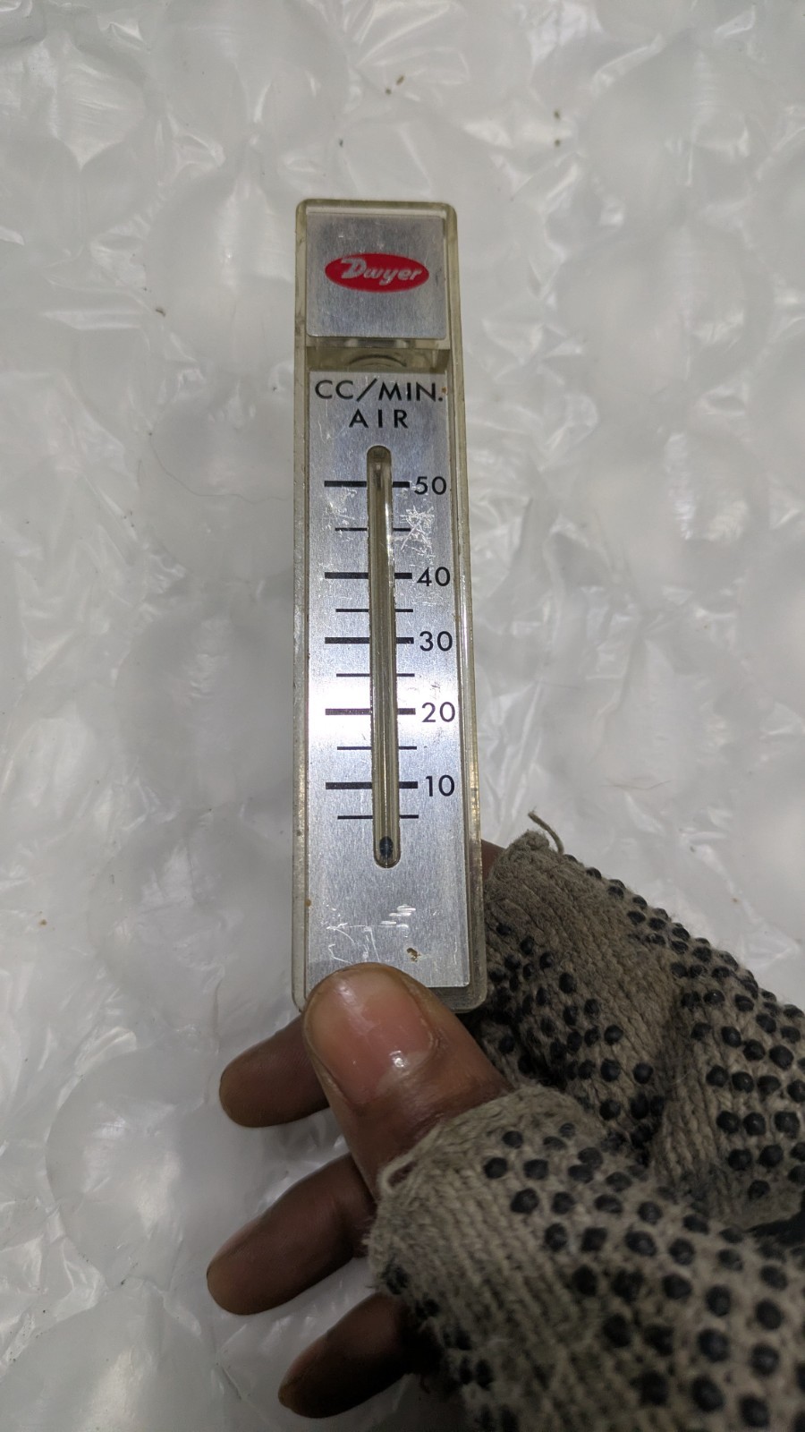 DWYER RMA SERIES CC/ MIN AIR 0- 50 GLASS FLOW METER FLOAT FLOWMETER