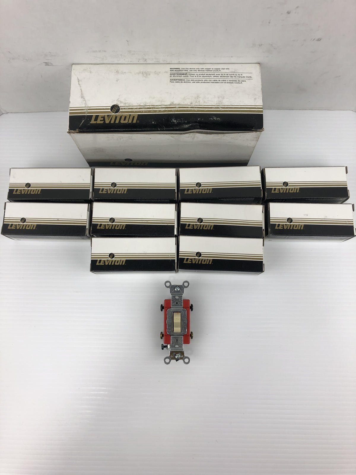 Leviton 1122-2I Toggle On/Off Light Switch 120-277V 20A 2P – Box of 10