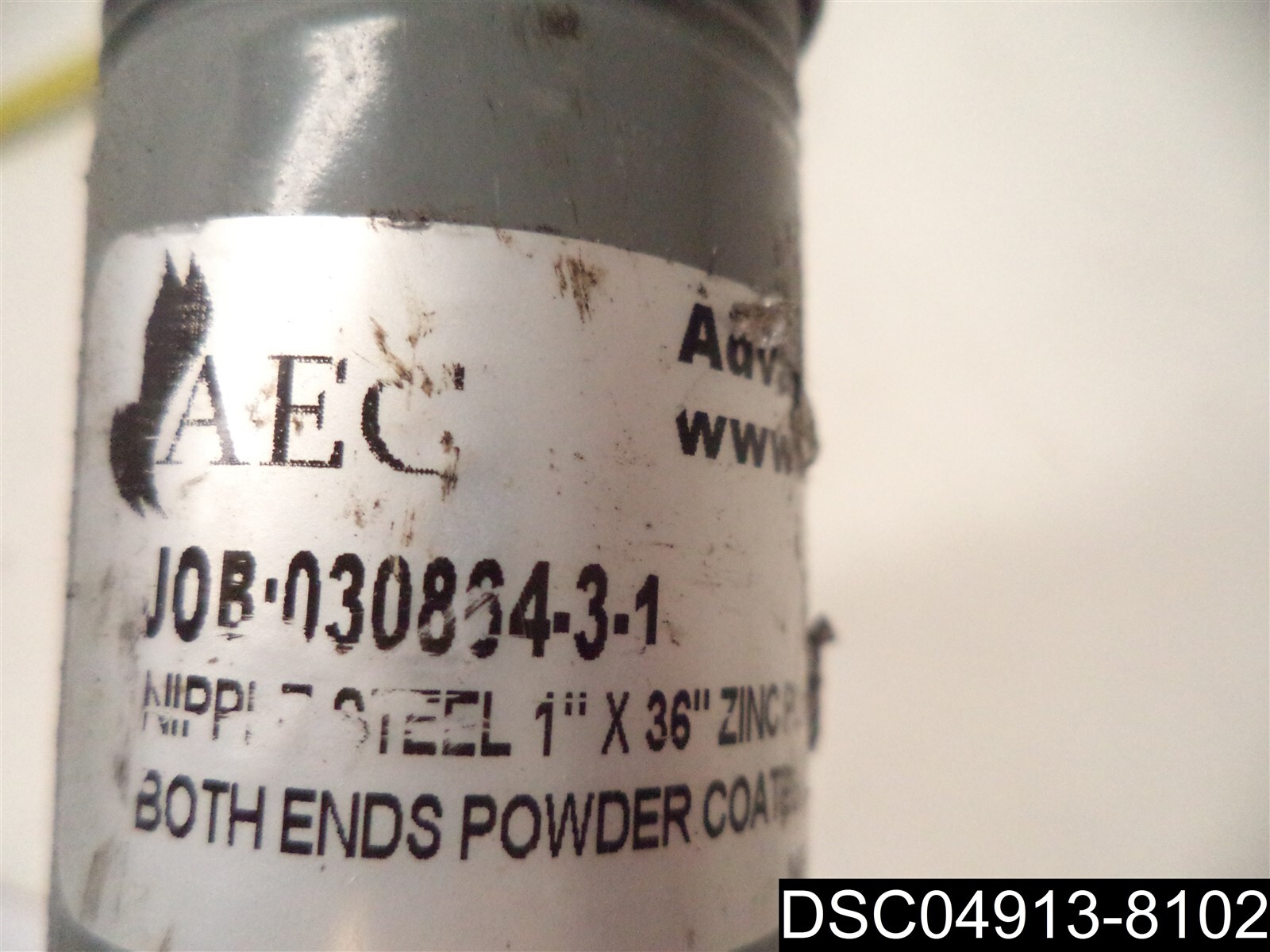 FG30005-1-36, Nipple Steel 1″ X 36″ Zinc Plated powder Coated, Threaded Both End
