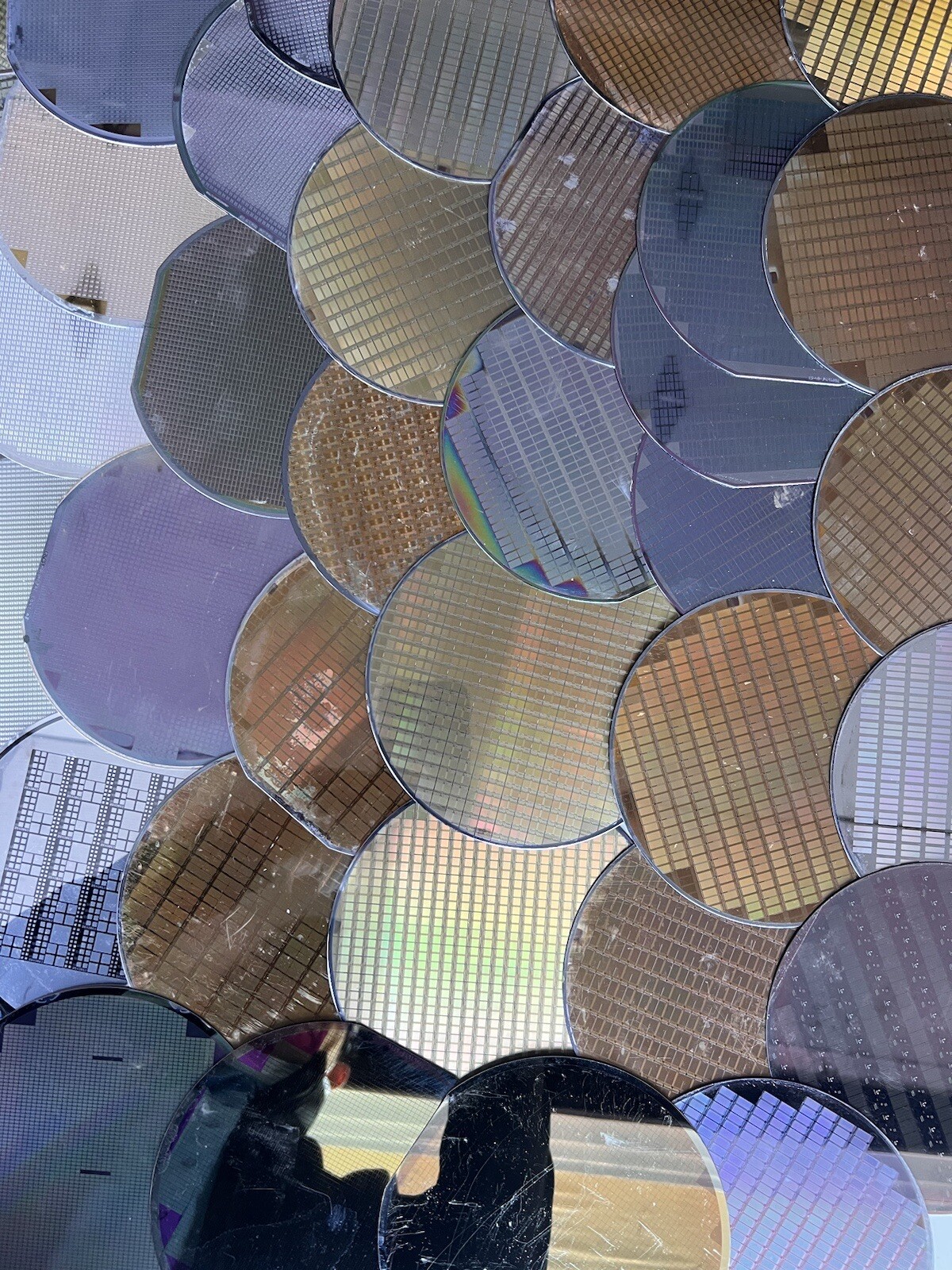 150 MM 6” PATTERNED SILICON WAFERS, LOT OF 50 500 To 600um Thick