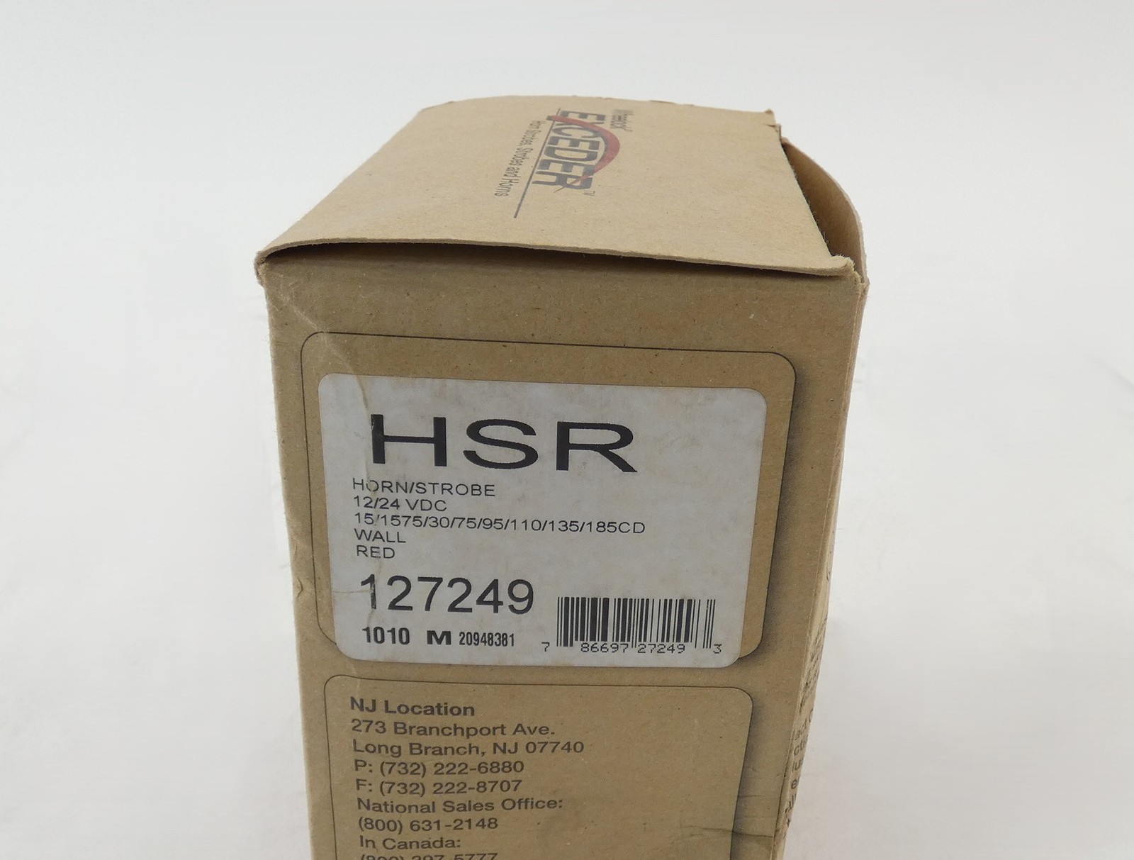 Cooper HSR 127249 Wheelock Exceder Fire Alarm Horn Strobe 12/24VDC – NEW Surp…