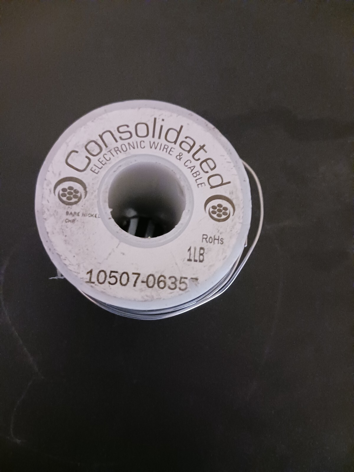 Consolidated Electronic Wire and Cable Part Number 10507-06357, Bare Nickel 1LB