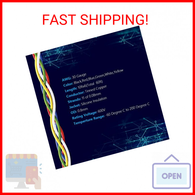 30AWG Silicone Wire Electric Wire 30 Gauge Electronic Tinned Copper Hook up Wire