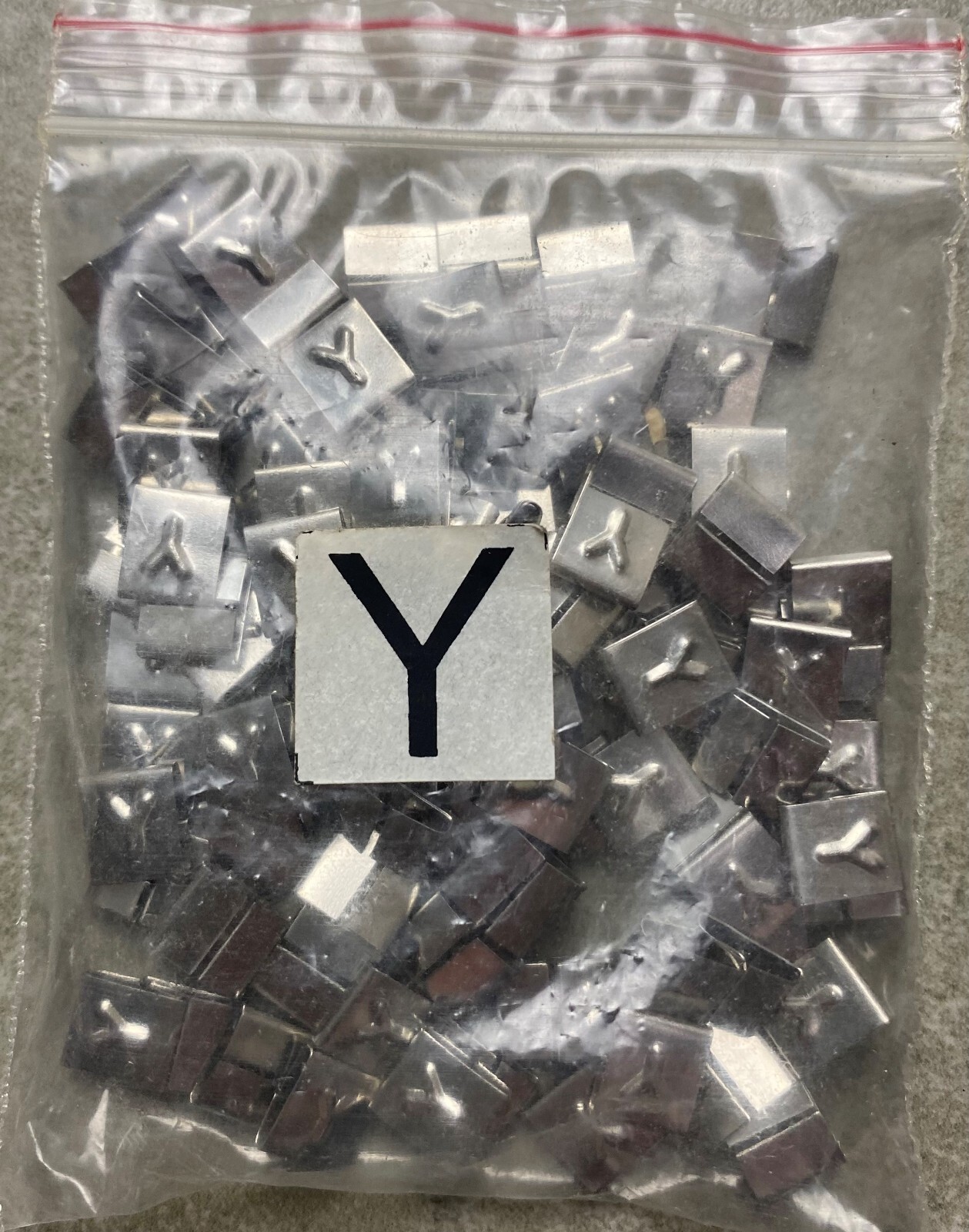 HAYATA ID-Y, Stainless Steel Cable Marker 316SS, Symbol “Y” , 100 Pc’s Pkt