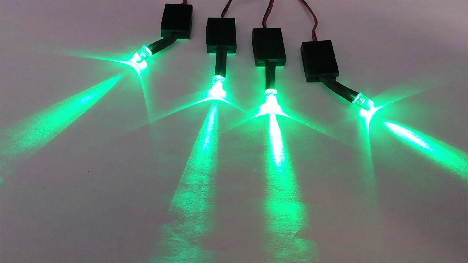 4 BBT 12 VDC Super Bright Green LED Mini Flood Lights