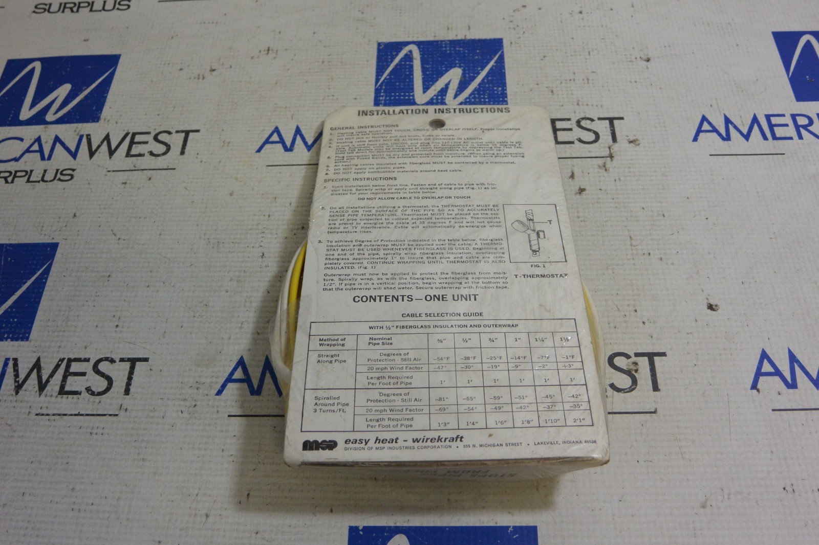 Wirekraft Easy-Heat ET12 Pipe Heating Cable 12 Ft 84W 120V