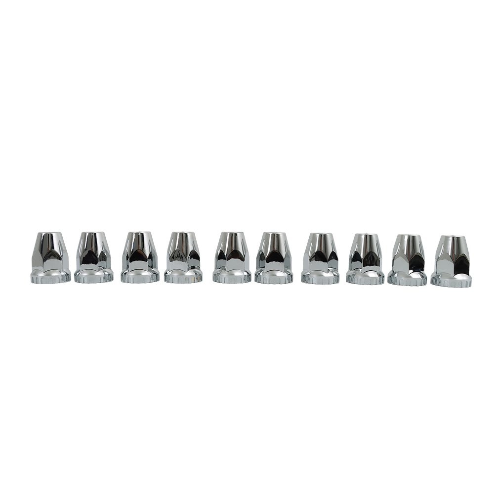 ABS Plastic Set of 4 Rear Chrome Wheel Axle Hub Cover Kit Semi 33MM Nut Covers