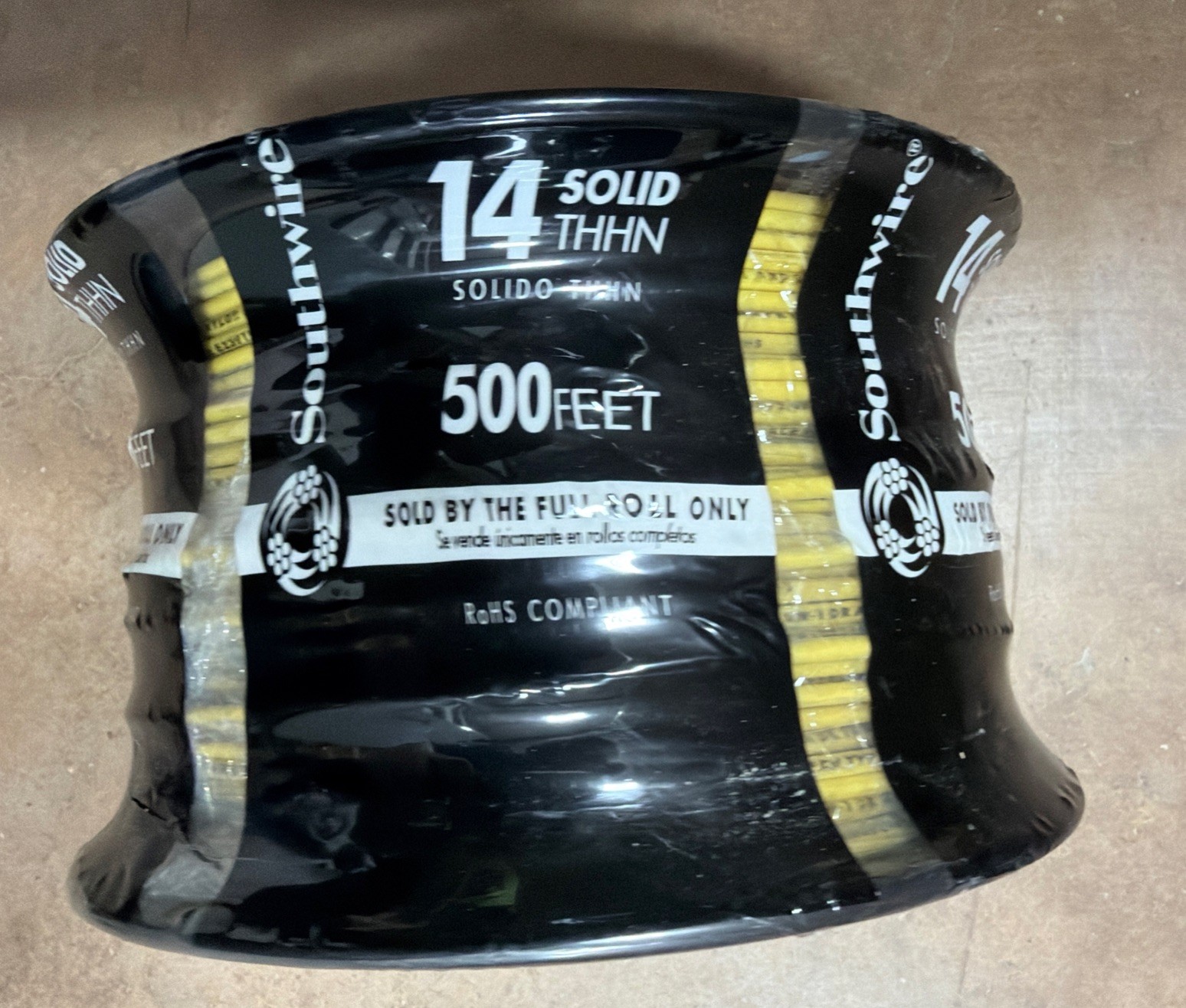 New SOUTHWIRE Building Insulated Wire 14 GA Single Conductor 15 Amp 600 V 500Ft