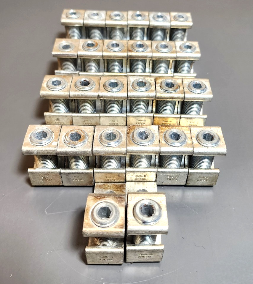 C.M.C. LI-200S, 3/0 – 6 AWG, Tin Plated Aluminum Lay In Mechanical Conn, Qty 26