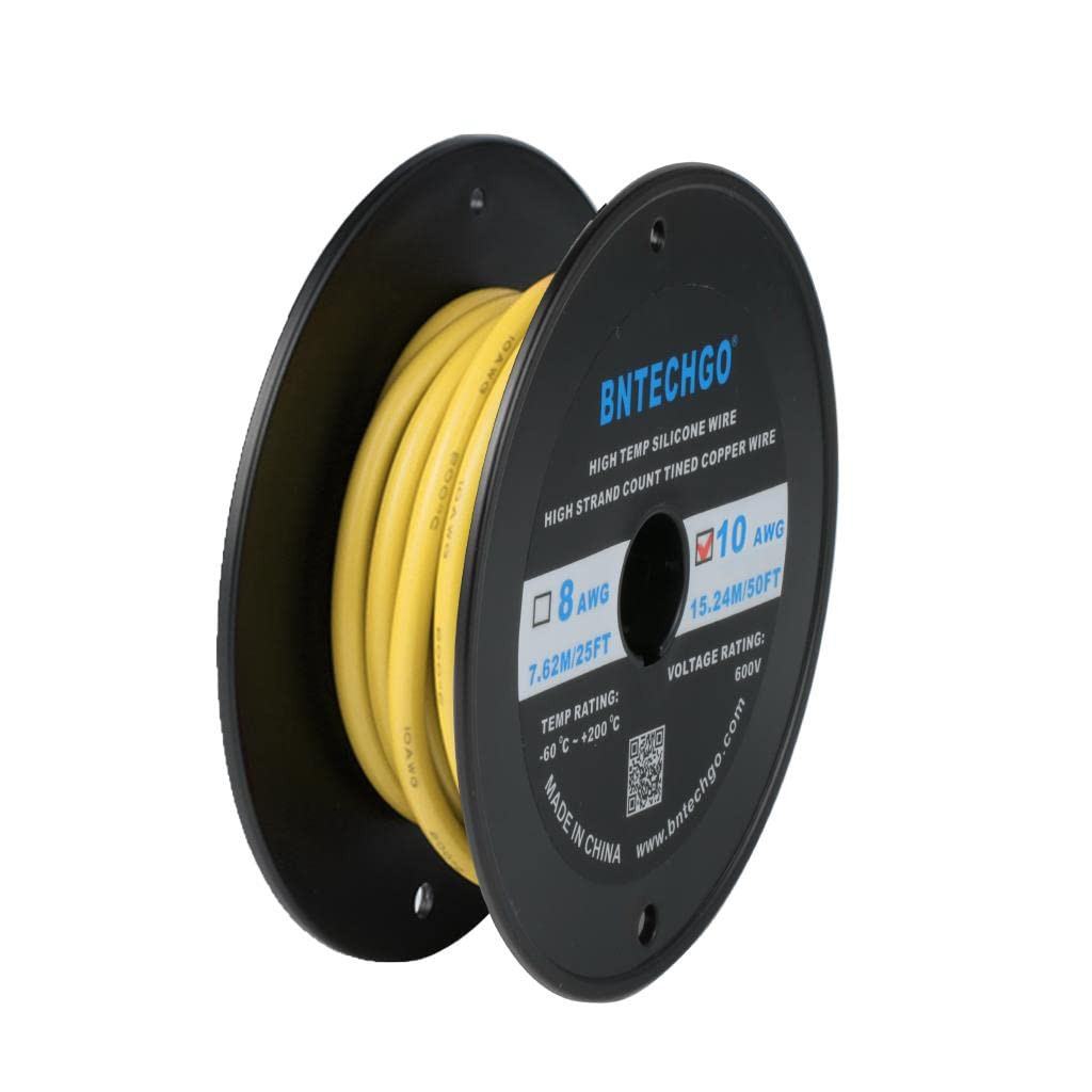 10 Gauge Silicone Wire Spool 250 Ft Black Flexible 10 AWG Stranded Tinned Copper