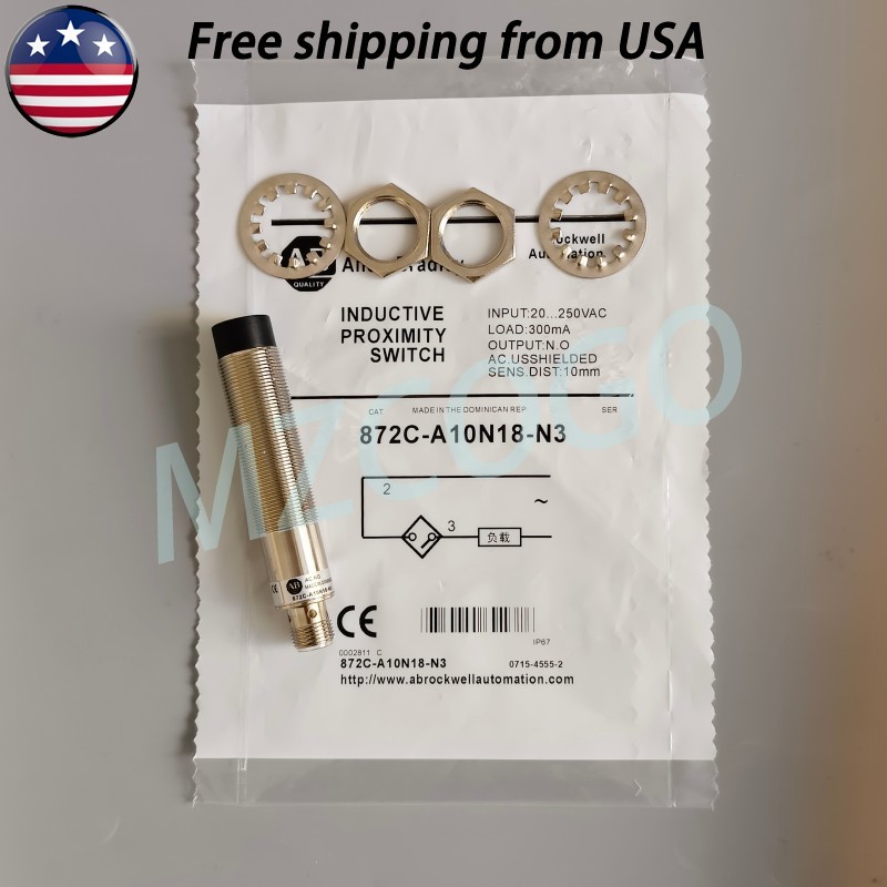 Fr Allen-Bradley 872C-A10N18-N3 20-250VAC 4Pin Inductive Proximity Sensor Switch
