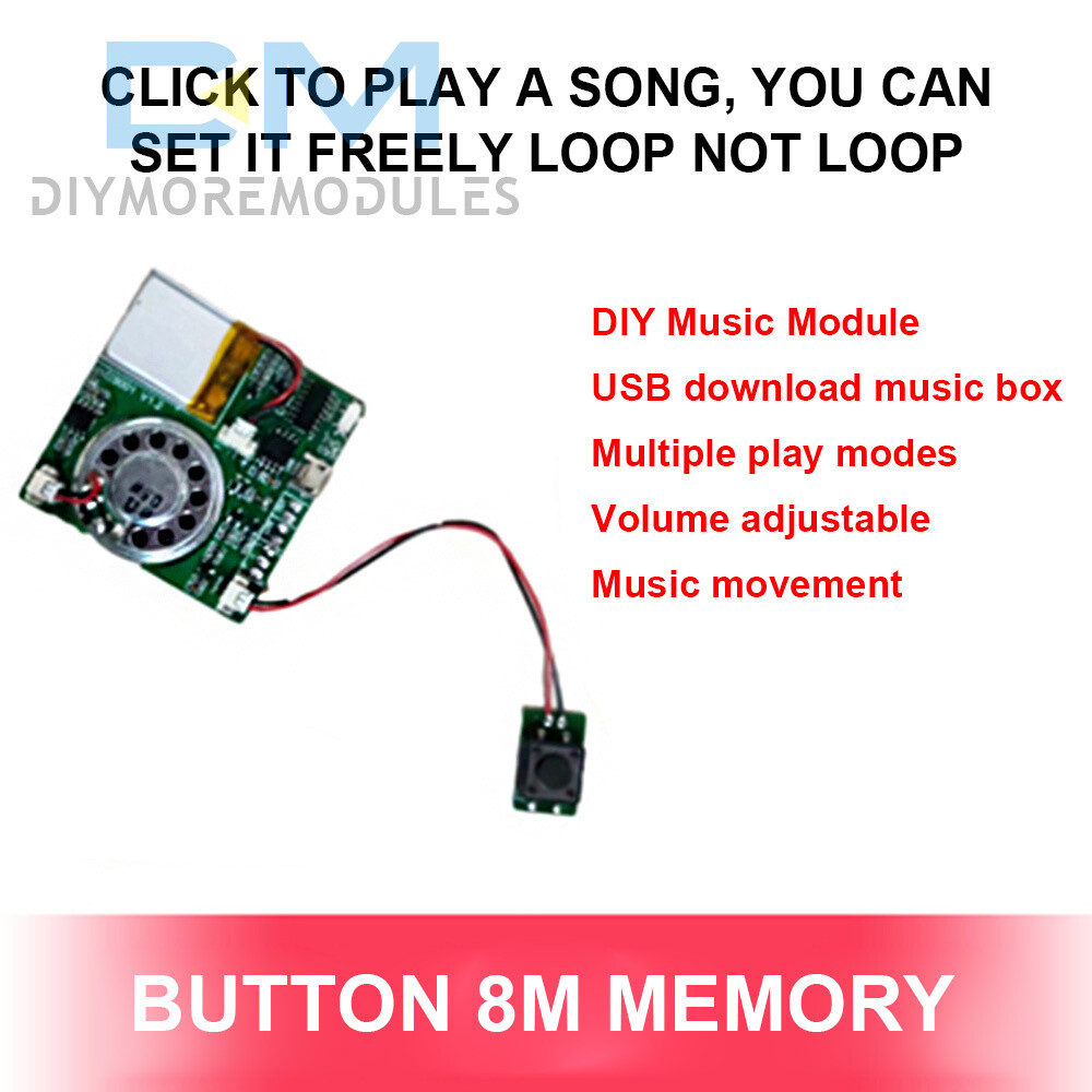 8M Recordable Sound Module MP3 Music Voice Player Board for Greeting Card DIY