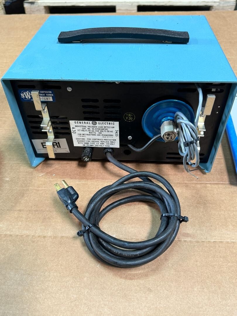GE GENERAL ELECTRIC INDUSTRIAL HALOGEN LEAK DETECTOR C/N 50-420810HFJK1 TYPE H25