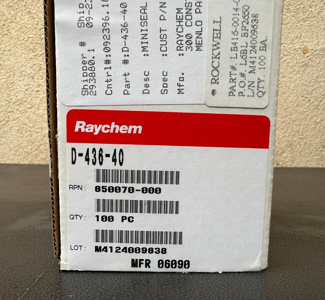 Raychem D-436-40 Miniseal Crimp Splices , Solder Sleeves & Shield Tubing Q100