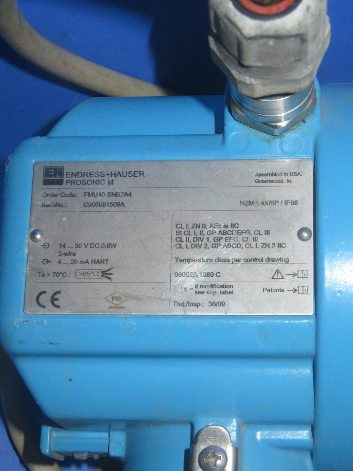 Endress Hauser FMU40-SNB2A4 Ultrasonic Measurement Transmitter + 1 Year Warranty