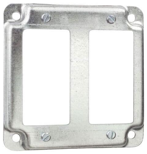 Steel City RS-17-CC, 4″ Box, 1/2″ Rise, Steel, (2) GFI, Outlet Box Cover, 1 pc