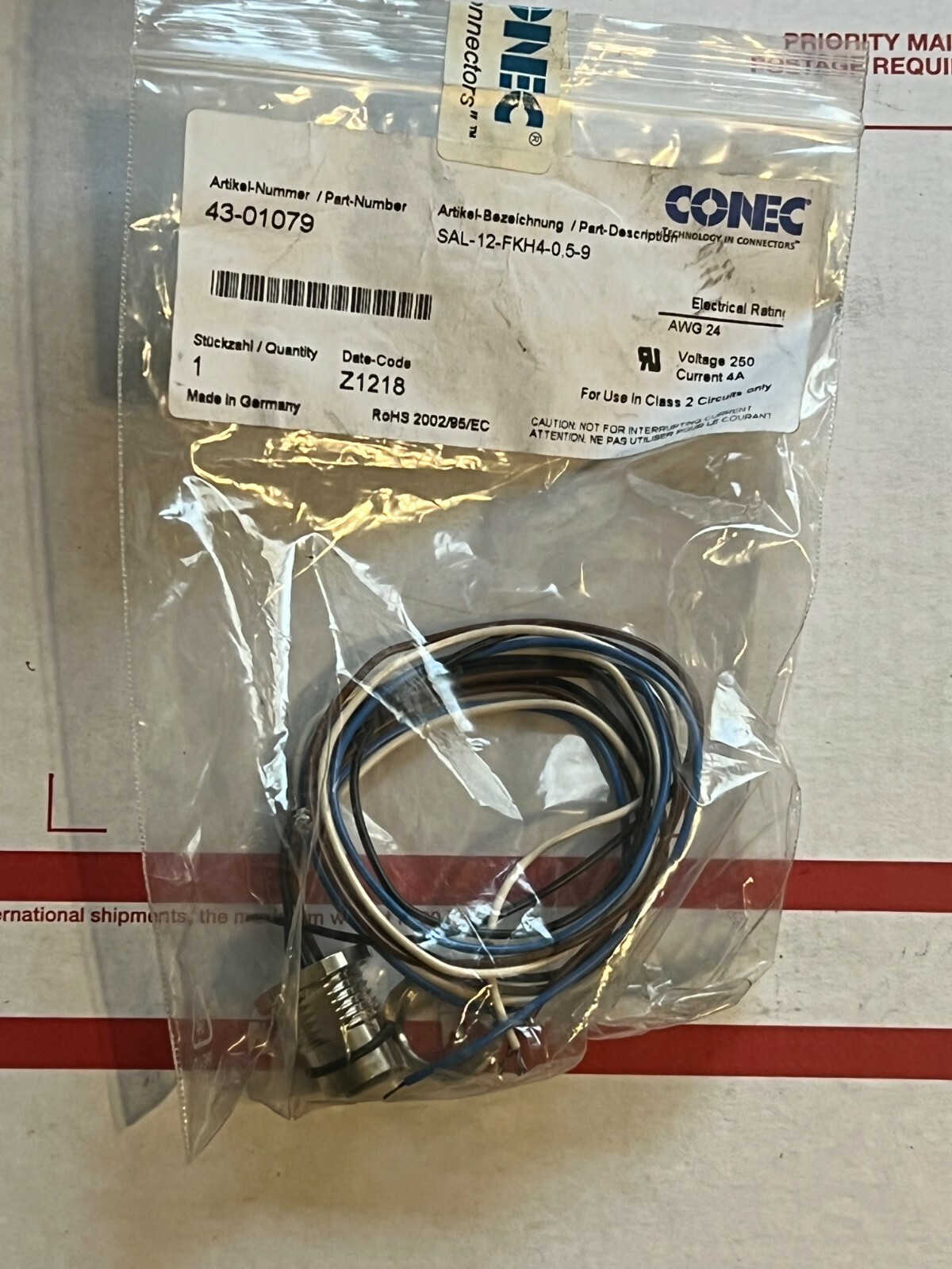 conec 43-01079 cordset nos surplus