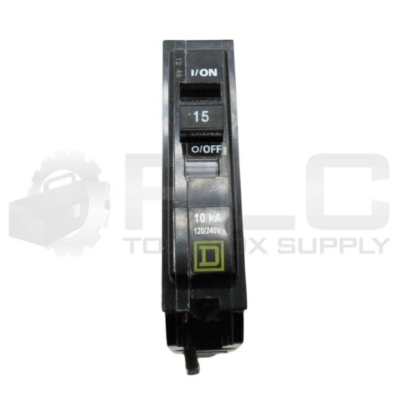 LOT OF 3 SQUARE D QO115 CIRCUIT BREAKER 1 POLE 15A 120-240V