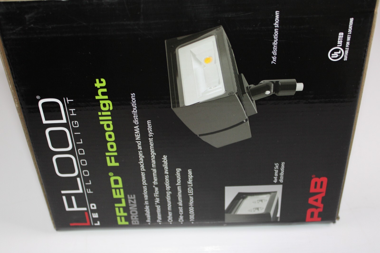 NEW RAB LIGHTING FFLED26NB44/PCU FFLED Floodlight 4000k Broze commercial