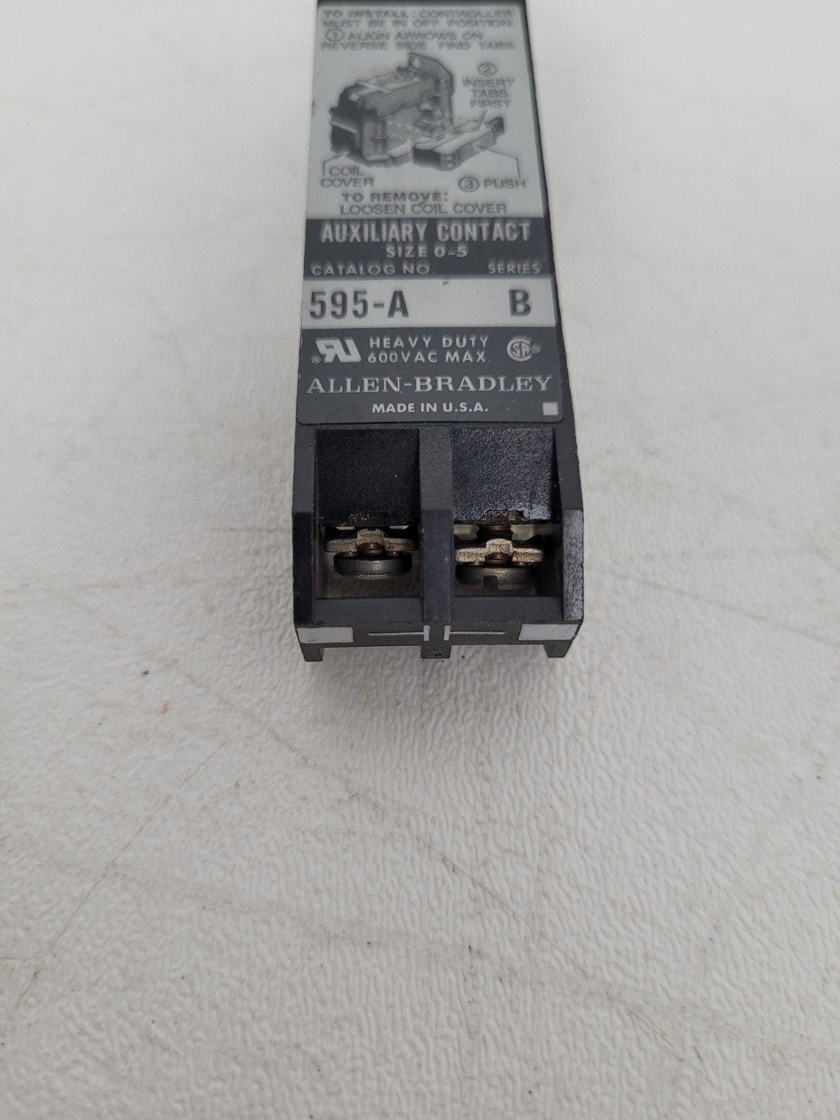 595-A Allen-Bradley Auxiliary Contact Size 0-5 Contactor – Next Day Option