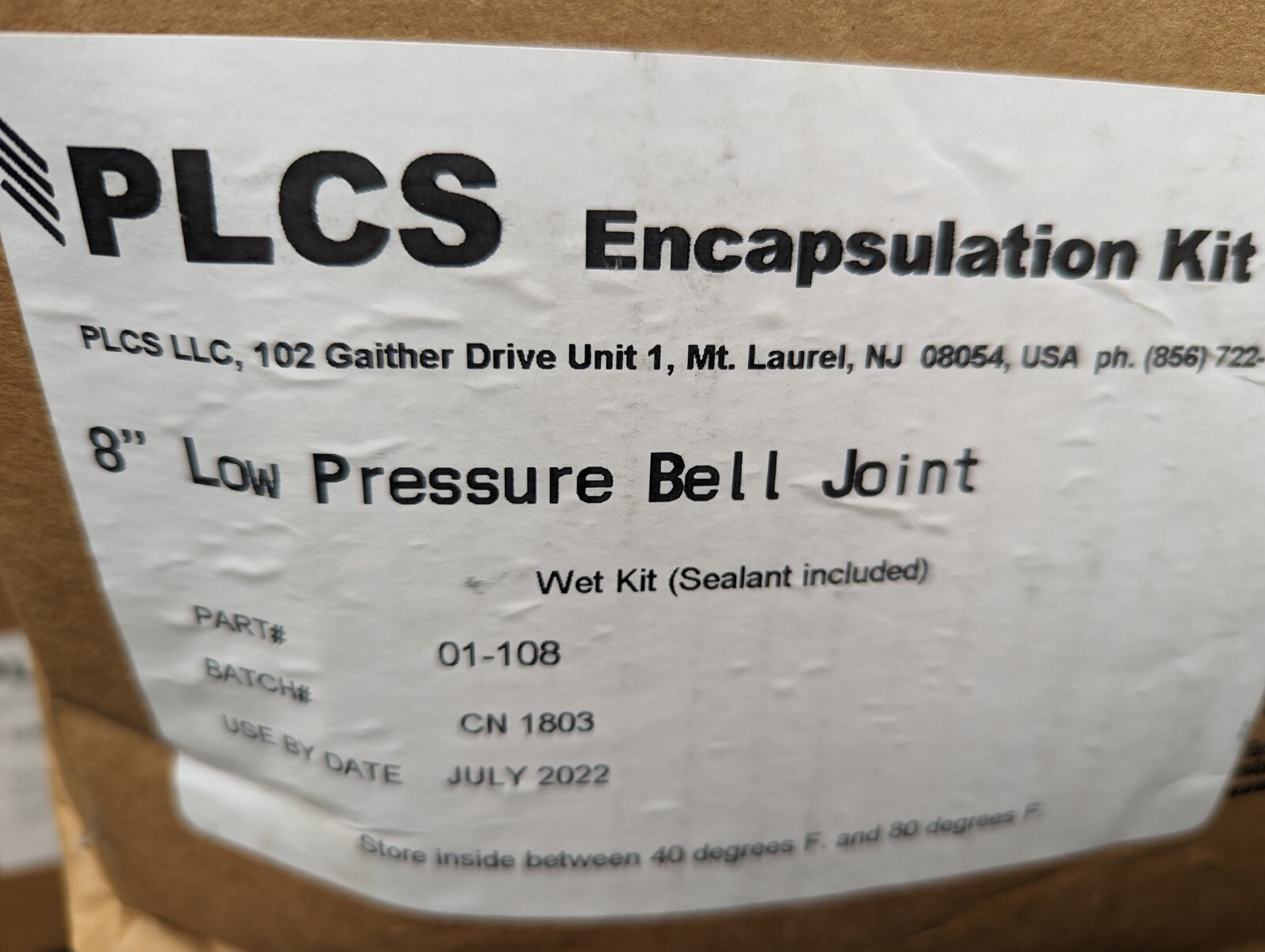 PLCS Encapsulation Kit 01-108 Bell Joint Pipe Solar and Electronics ?