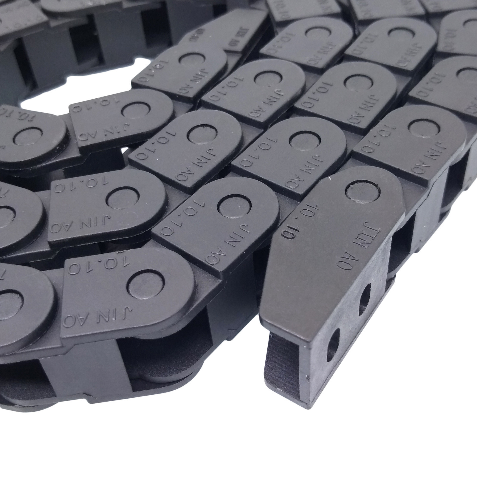 2M 2000mm Black Long Nylon Cable Drag Chain Wire Carrier 10 x 10mm