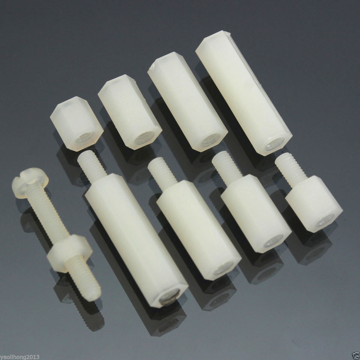 Nylon Hex Spacers Screw Nut Assortment Kit Stand off Plastic Accessories Set