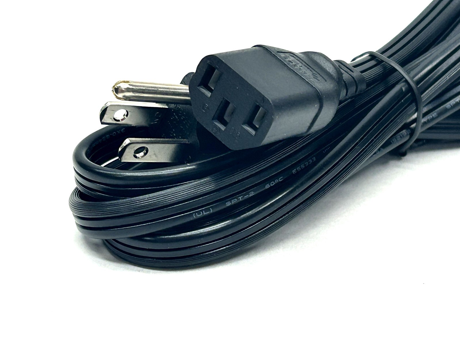 6ft IEC320 C13 to NEMA 5-15P AC Power Cord for Desktop Computer Server Rack