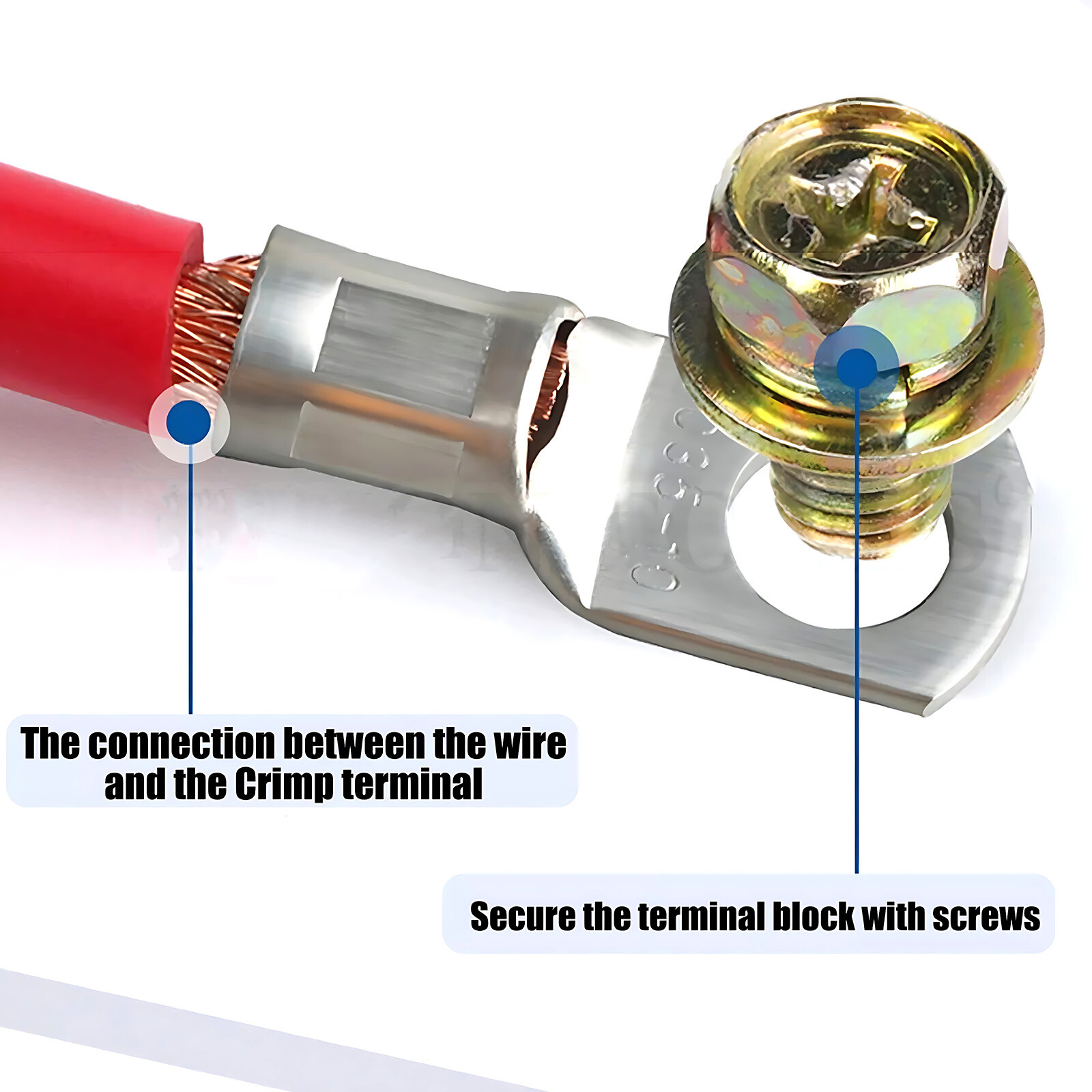 Battery Copper Crimp Terminals Cable Lug Eyelet Wire Ring Connector 6MM² – 95MM²