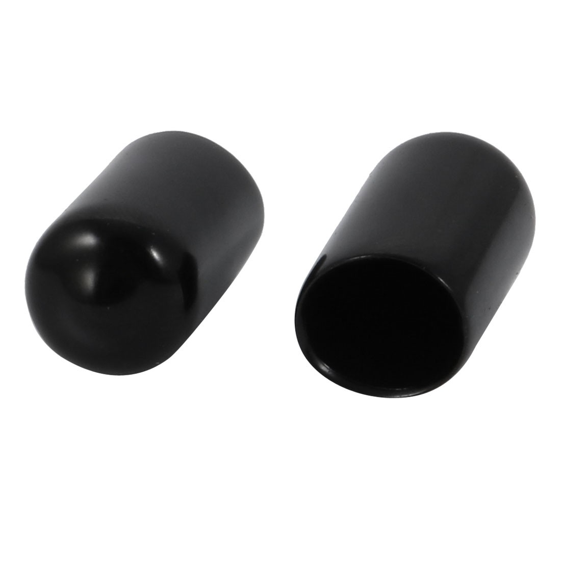100 Pcs 10mm Inner Dia PVC Vinyl End Cap Bolt Screw Thread Protector Black
