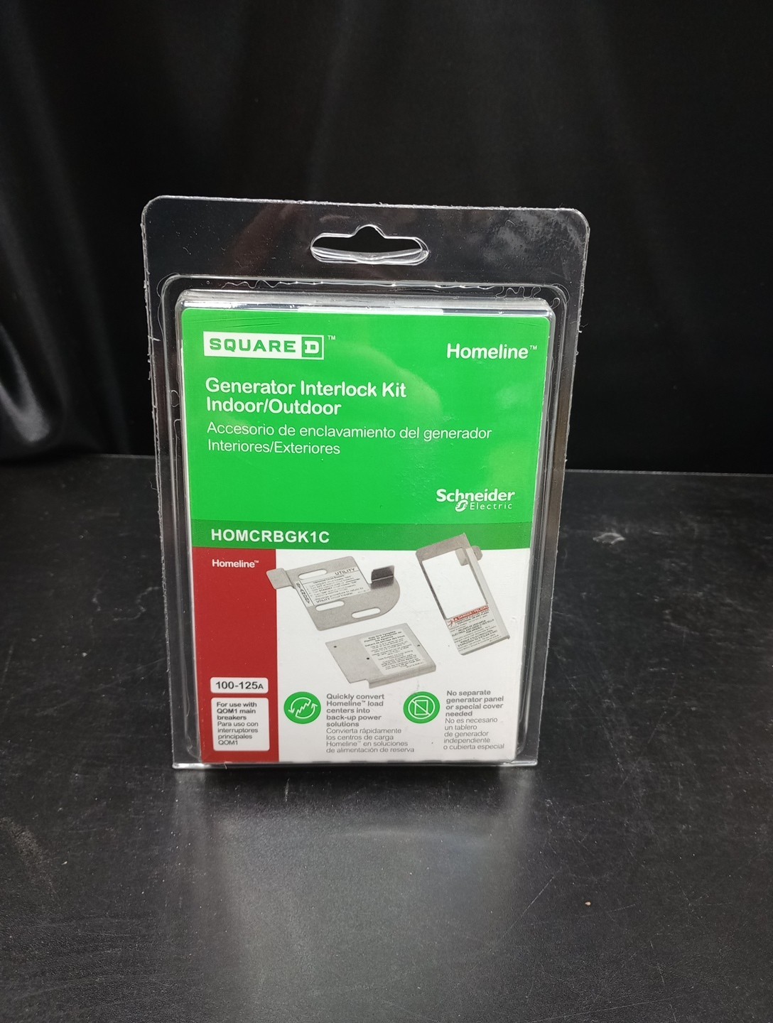 Square D Homeline 100 Amp Indoor or Outdoor Load Center Generator Interlock Kit