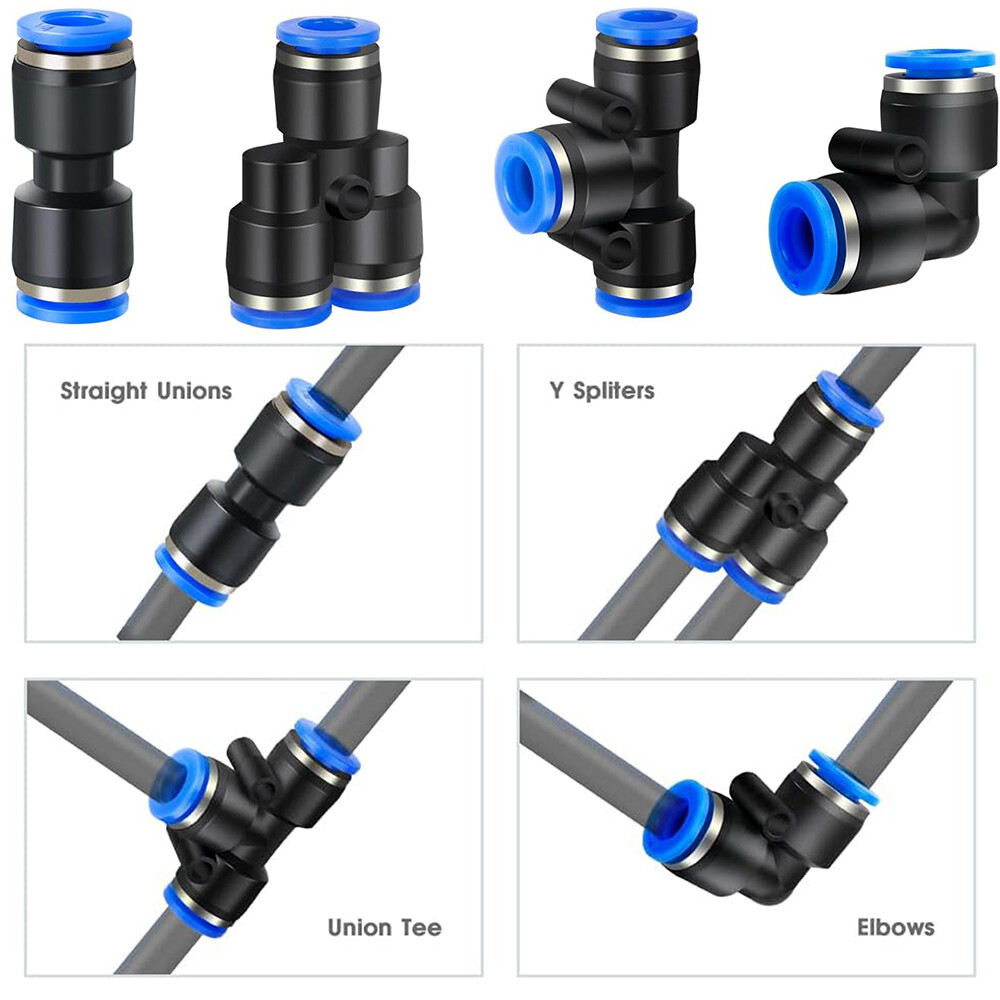 Pneumatic Push In Fitting Air Water Pipe – All Type Fittings Various Sizes