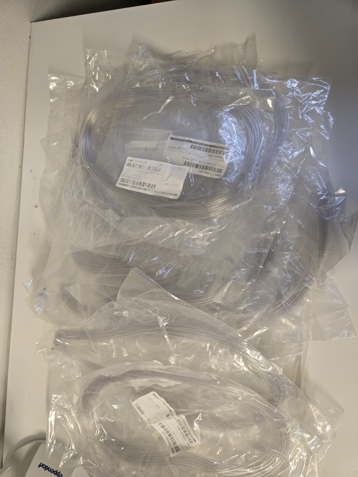 Lot of 23 bags New Ark-Plas Products Vyplas Tubing 1/16X1/8- 25 feet each