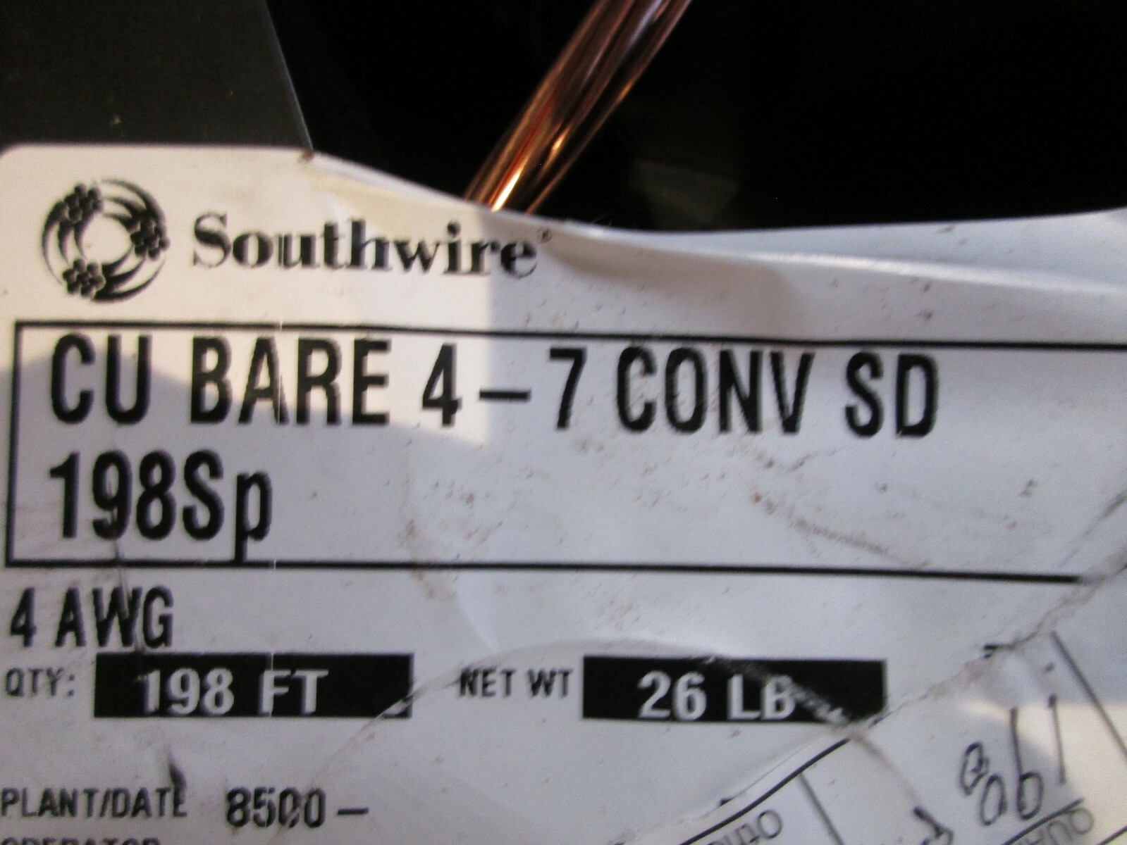 Southwire 15-Ft Stranded Soft Drawn Copper Bare Wire 4 AWG Ground
