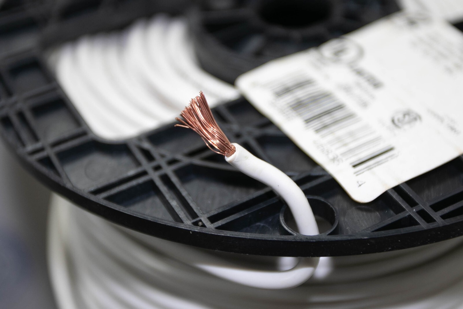 White TEW MTW 12awg 65/30 600v PVC Wire 500 Ft