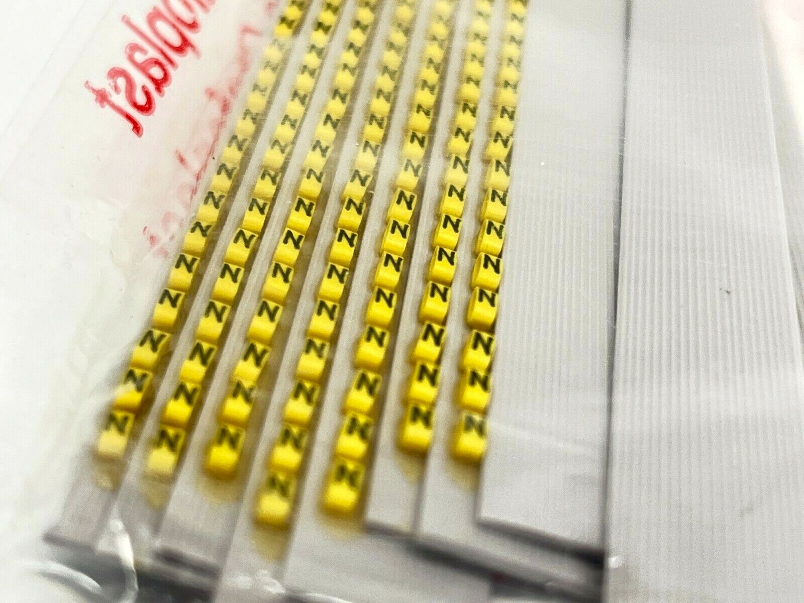 Grafoplast 117 Wire Markers N Black on Yellow 10 Strips 9TFX16