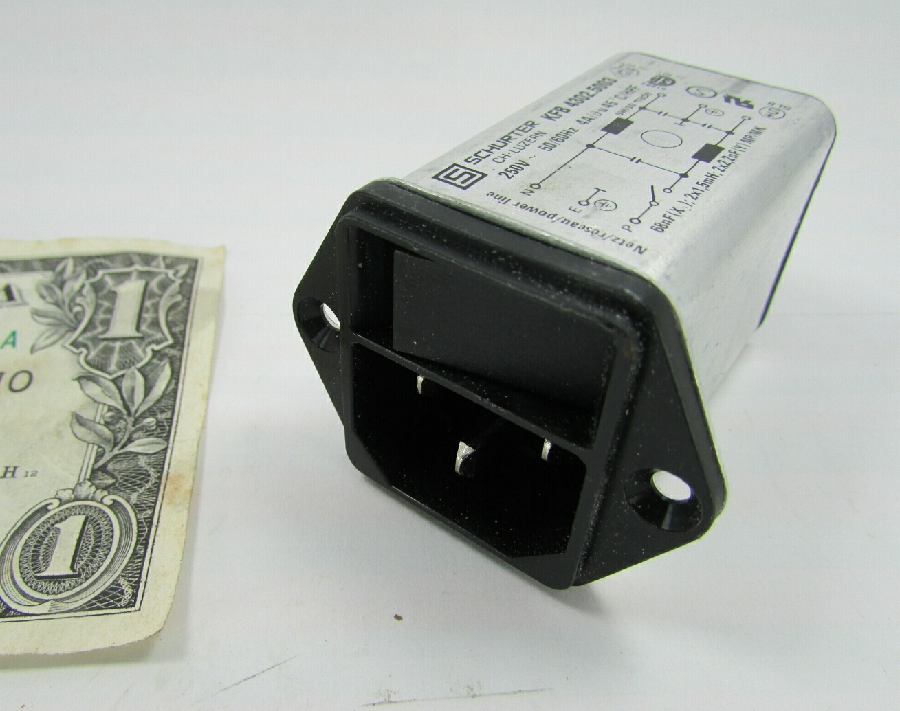 Schurter EMI Filtered Power Entry Modules Switch 4A 250VAC 50/60Hz KFB 4302.5003