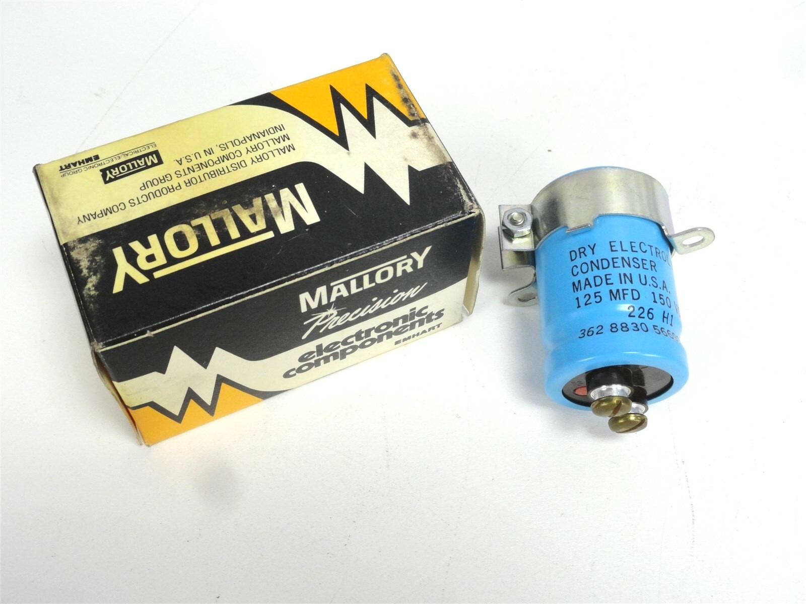 MALLORY Dry Electrolytic Condenser 226H1 – 125 MFD / 150 VDC * (NEW in BOX)