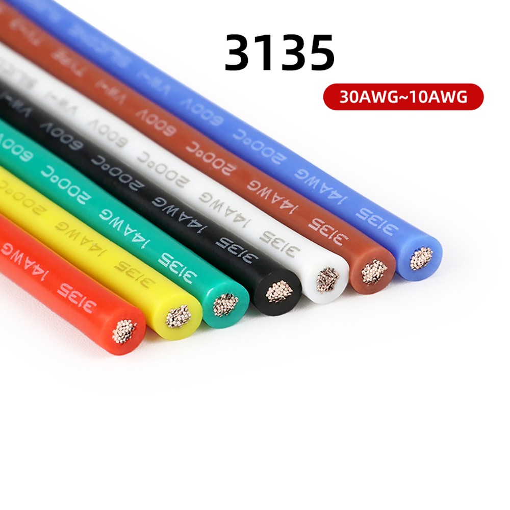 UL3135 Super Soft Silicone Cable Flexible Wire 10AWG to 30AWG Various Colours