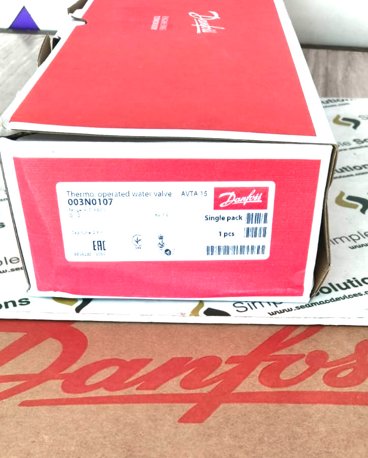 1PC- Danfoss 003N0107 Thermo. operated water valve, AVTA 15,G,1/2- NEW