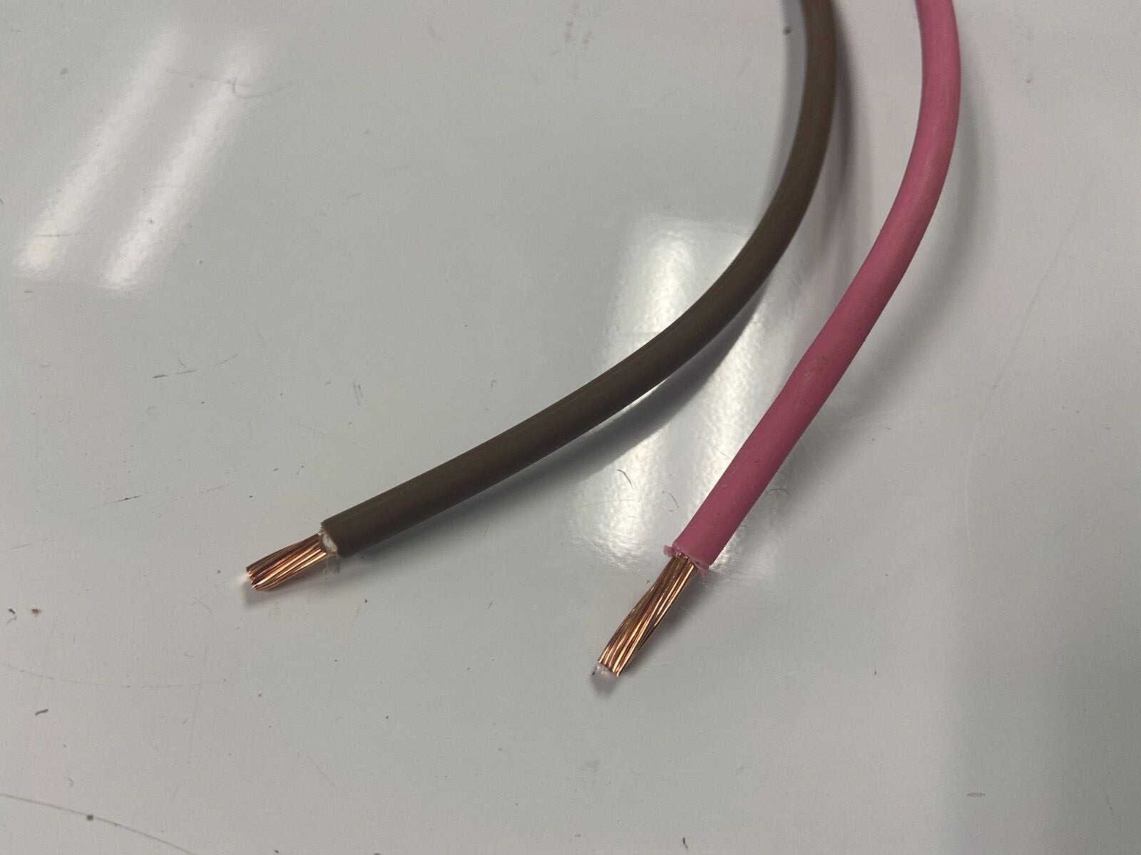 AUTOMOTIVE WIRE 10 AWG GXL WIRE PINK 50 FT + 50 FT BROWN MADE IN U.S.A
