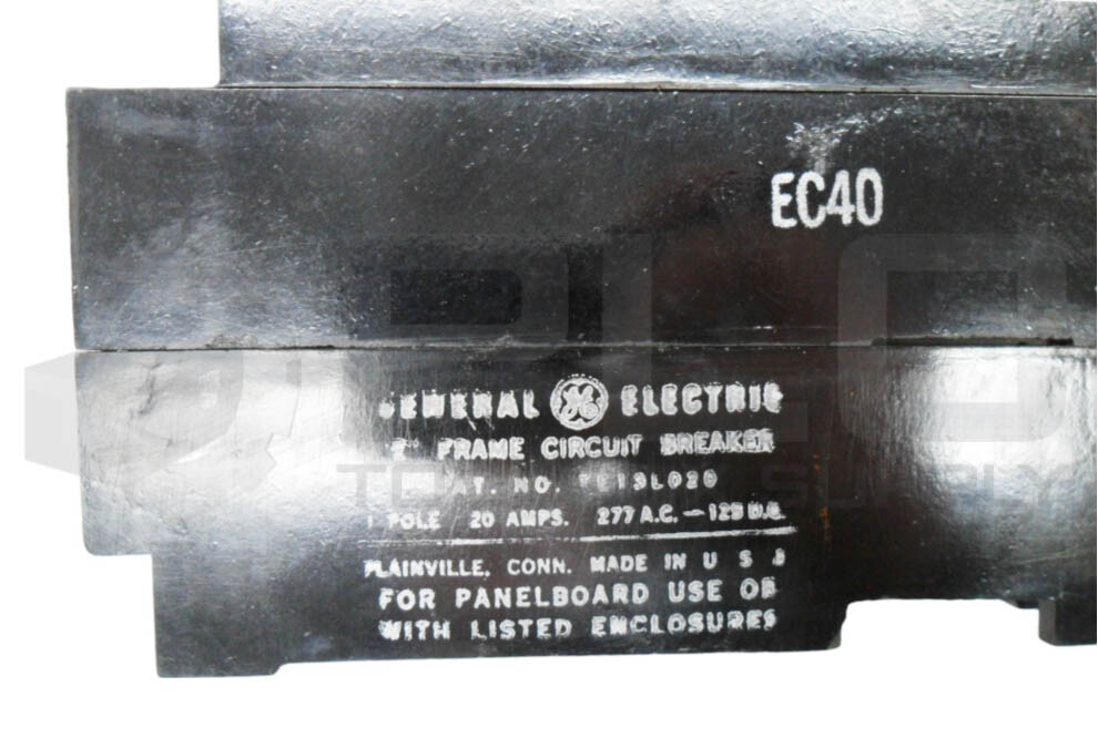 NEW GENERAL ELECTRIC TE13L020 CIRCUIT BREAKER TYPE TE 20A 277VAC 125VDC *READ*