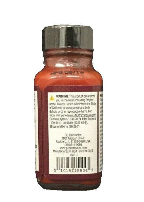 1x GC Electronics 10-9002-A Red Insulating Varnish 2 FL. OZ. New!
