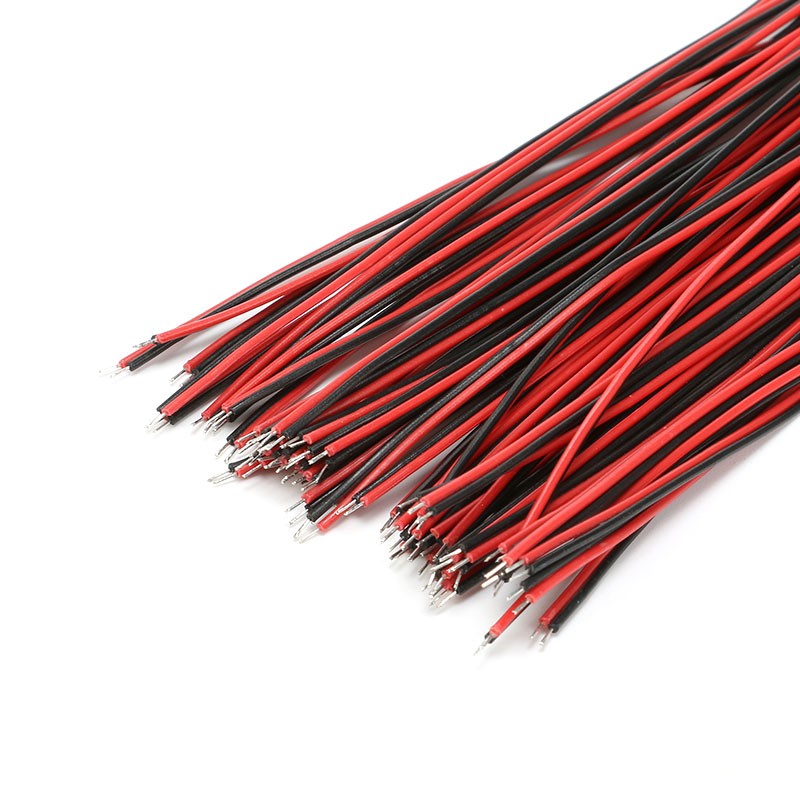 8/15cm Double Head Tinned Electronic Jumper Cable Welding Wire 24AWG Red & Black
