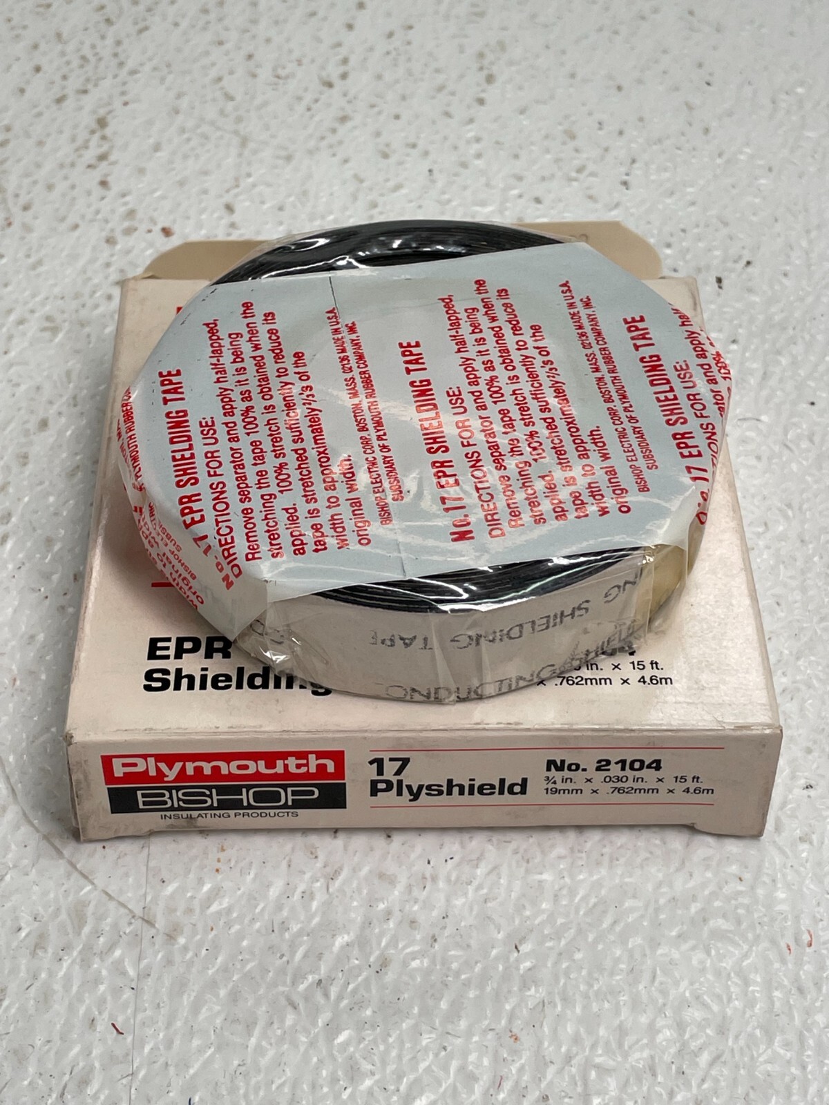PLYMOUTH-BISHOP 2104, 17 Plyshield EPR Shielding Electrical Tape 3/4″ x 15′