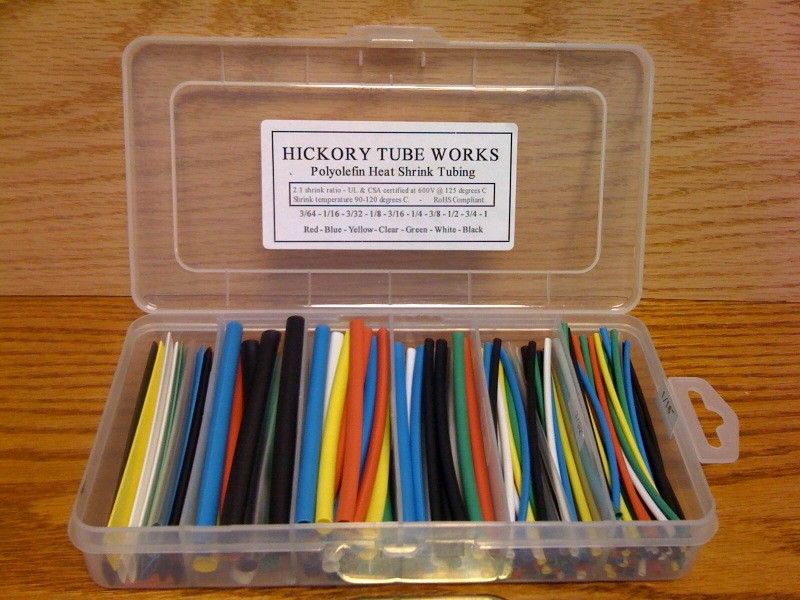 160 Pcs Pro-Kit 4″ Color Polyolefin 2:1 Halogen-Free Heat Shrink Tubing 6 Sizes