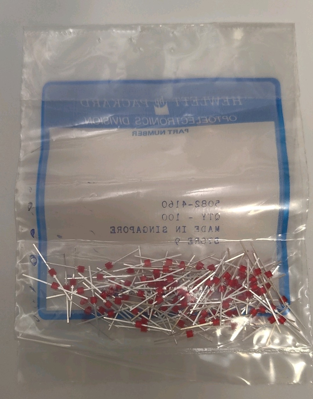 10x Hewlett Packard 5082-4160 High Efficiency Red Subminiature LEDs NOS Tested