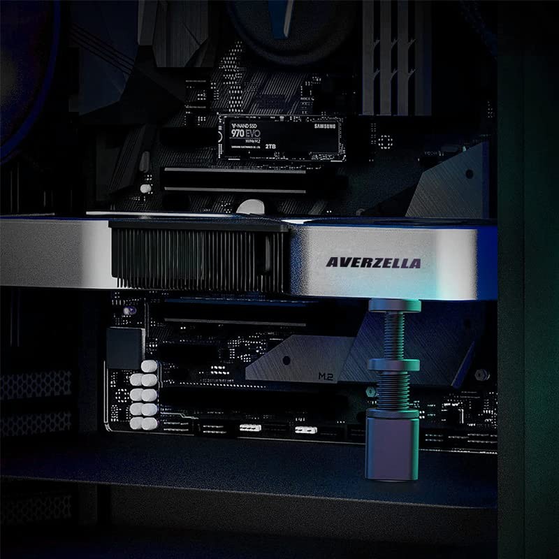 AVERZELLA Graphics Card GPU Mini Brace Support, Video Sag Silver or Gray
